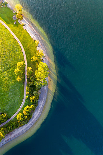Nature, Sea, View From Above, Coast, Road HD phone wallpaper