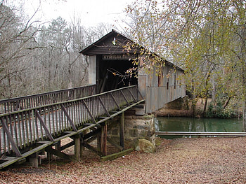 Kylmulga Covered Bridge, bridge, covered, sky, water HD wallpaper