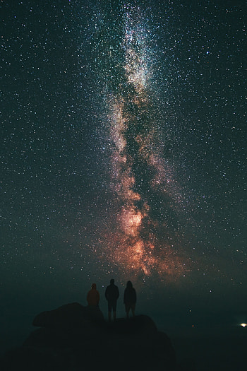 People, Sky, Universe, Night, Starry Sky, Milky Way HD phone wallpaper