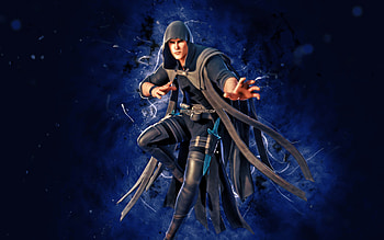 Kelsier, , blue neon lights, Fortnite Battle Royale, Fortnite characters, Kelsier Skin, Fortnite, Kelsier Fortnite HD wallpaper