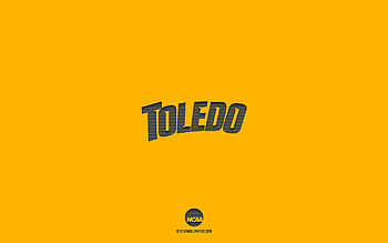 Toledo Rockets, yellow background, American football team, Toledo Rockets emblem, NCAA, Ohio, USA, American football, Toledo Rockets logo HD wallpaper