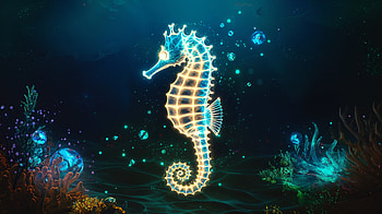 Stunning Seahorse in Ultra, seahorse, underwater, marine life, Digital Art, ocean HD wallpaper