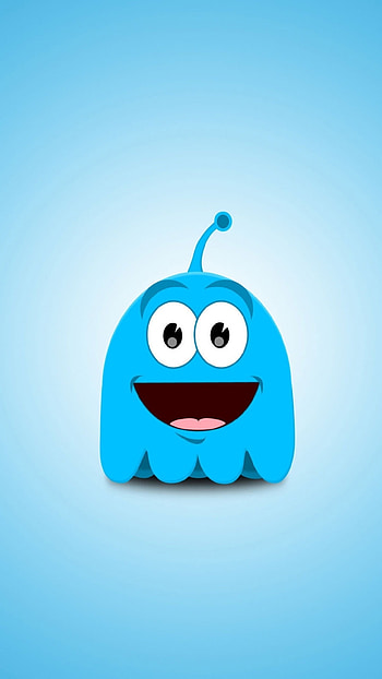 Cute Blue, Cute Cartoon HD phone wallpaper
