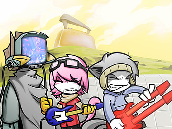 Chibi Haruko, Naota, & Canti, fooly cooly, canti, chibi, haruko, naota, anime HD wallpaper