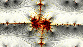 Trippy Psychedelic Fractal, colorful, colors, red, white, Abstract, fractal HD wallpaper