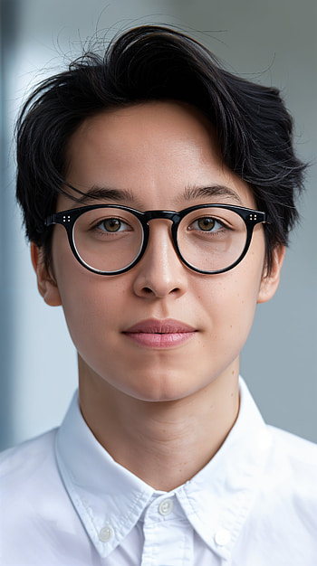 Smart Elegance: A Stylish , portrait, glasses HD phone wallpaper