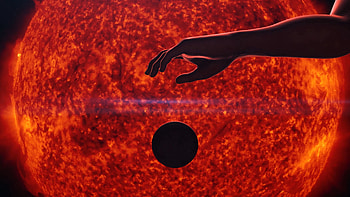 Art, Sun, Hand, Surface, Ball, Flaming, Fiery HD wallpaper