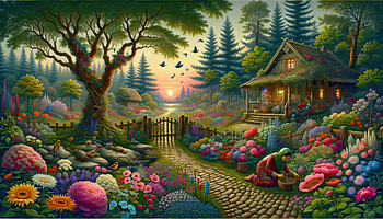 Cottagecore Garden: A Serene Escape, cottagecore garden, garden, flower, house HD wallpaper