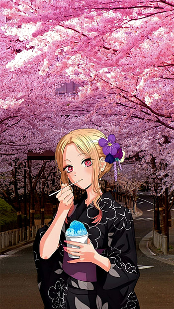 Marin kitagawa, graph, pink HD phone wallpaper