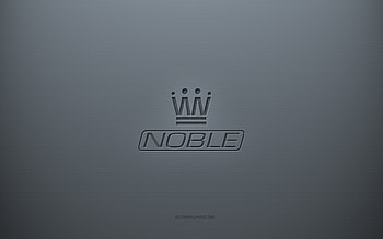 Noble logo, gray creative background, Noble emblem, gray paper texture, Noble, gray background, Noble 3d logo HD wallpaper