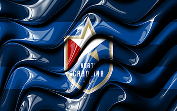 North Carolina FC flag, , blue 3D waves, USL, american soccer team, North Carolina FC logo, football, soccer, North Carolina FC HD wallpaper