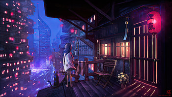 Cute Anime Girl Is Standing With Teddy In Buildings Background Anime Girl HD wallpaper