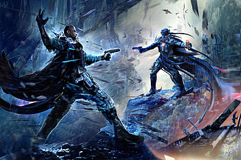 Dynamic Action Motion Man Attack On Robot Artwork, artist, artwork, digital-art, deviantart HD wallpaper