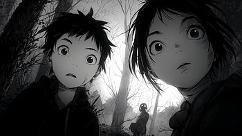 Spooky Anime — Lost in the Haunted Woods, Anime, boy, girl, forest, anime girl, anime boy, anime forest HD wallpaper