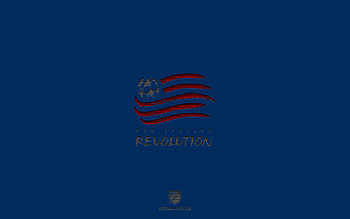 New England Revolution, blue background, American soccer team, New England Revolution emblem, MLS, Massachusetts, USA, soccer, New England Revolution logo HD wallpaper