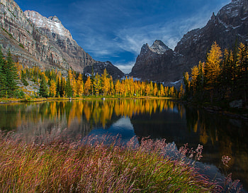 Lovely Mountain Lake, bc, mountains, lake, fall HD wallpaper