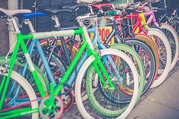 Bicycles, Miscellanea, Miscellaneous, Multicolored, Motley, Parking HD wallpaper