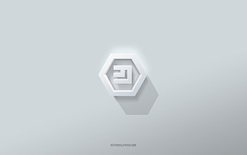 Emercoin logo, white background, Emercoin 3d logo, 3d art, Emercoin, 3d Emercoin emblem, creative art, Emercoin emblem HD wallpaper