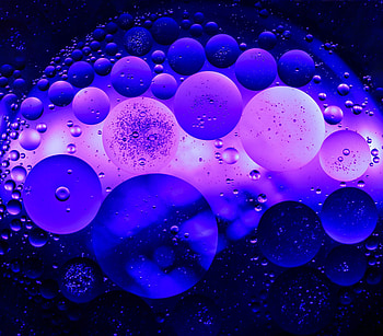 Blue, bubbles, close up HD wallpaper