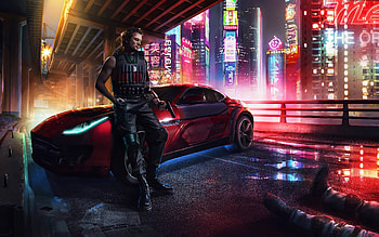 Cyberpunk Mafia Gang Boy , cyberpunk, artist, artwork, digital-art, guns HD wallpaper