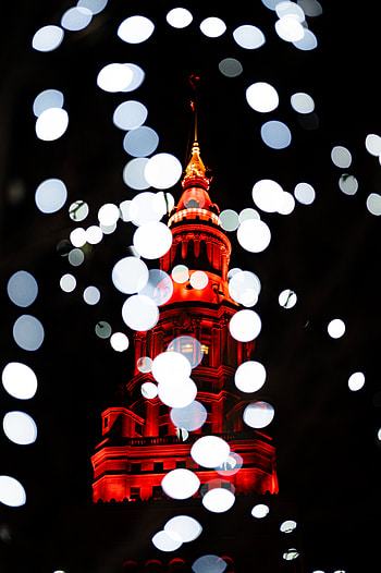 Cities, Night, Building, Lights, Glare, Bokeh, Boquet HD phone wallpaper