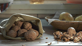 Walnuts, Freshly peeled, Nutty goodness, Stock video showcase HD wallpaper