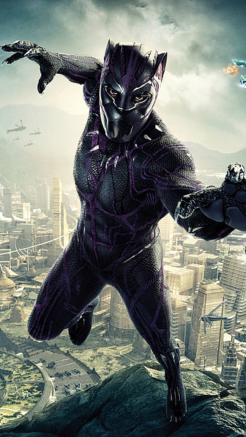 T'Challa, Movie Black Panther, Marvel superhero, Film character HD phone wallpaper