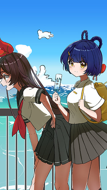 Genshin Impact Vibes: Xiangling & Amber Summer , video game, Genshin Impact HD phone wallpaper