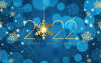 :), blue, golden, snowflake, craciun, christmas, 2022, card, new year HD wallpaper