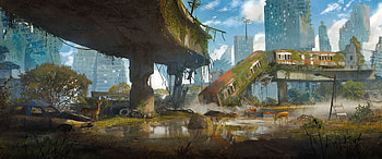 Post-Apocalyptic Sci-Fi: Urban Ruins Reclaimed by Nature, Sci Fi, post apocalyptic HD wallpaper