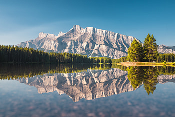 Lake Reflection, Lake, nature, water, snow HD wallpaper