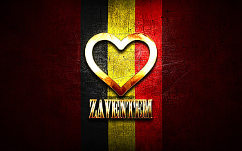 I Love Zaventem, belgian cities, golden inscription, Day of Zaventem, Belgium, golden heart, Zaventem with flag, Zaventem, Cities of Belgium, favorite cities, Love Zaventem HD wallpaper