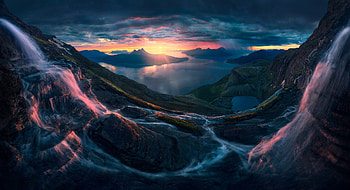 Norway, landscape, sky, nature HD wallpaper