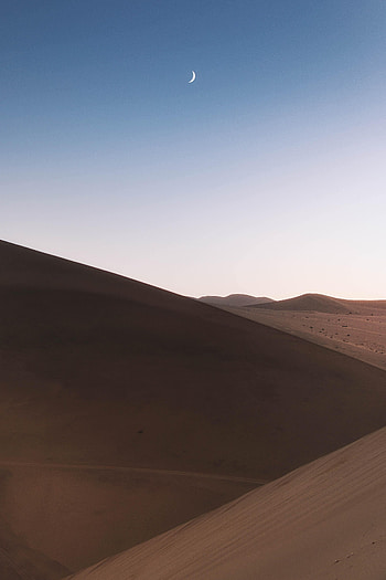 Nature, Sand, Moon, Desert, Hills, Dunes, Links HD phone wallpaper