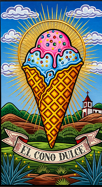 El Cono Dulce — Sun‑Kissed Waffle Cone HD phone wallpaper