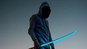 Boy With Sword , hoodie, sword, artist, artwork, digital-art HD wallpaper