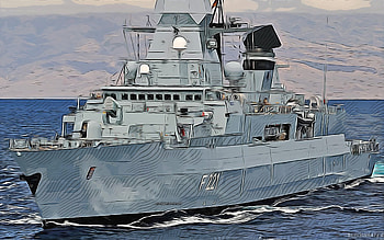 Hessen, F221, , German frigate, vector art, Hessen drawing, creative art, Hessen art, vector drawing, abstract ships, ships drawings, German Navy, Hessen F221, FGS Hessen HD wallpaper