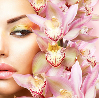 Model, pink, lady, subbotina anna, flowers HD wallpaper