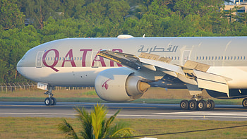 Qatar Airways, Travels, Post-landing roll, Vecteezy footage HD wallpaper