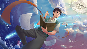 Makoto Shinkai Anime, Chong Lee, Fan Art HD wallpaper