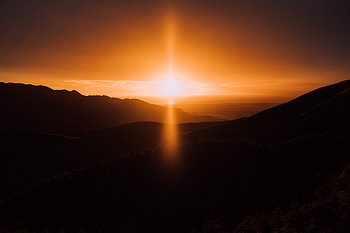 Dark Light Sunset , sunset, nature, dark, mountains HD wallpaper