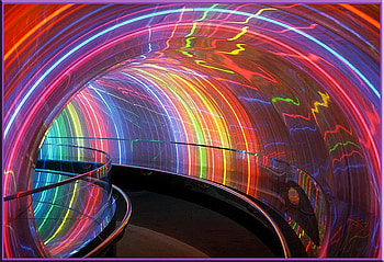 Rainbow Tunnel, colors, tunnel, rainbow HD wallpaper