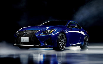 Lexus RC-F, blue luxury coupe HD wallpaper