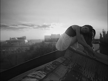 TOMORROW, graphy, love, woman, black and white HD wallpaper