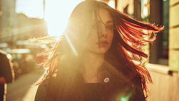 Girl Sunbeams Face, girls, model, hoot, portrait, sunbeam HD wallpaper