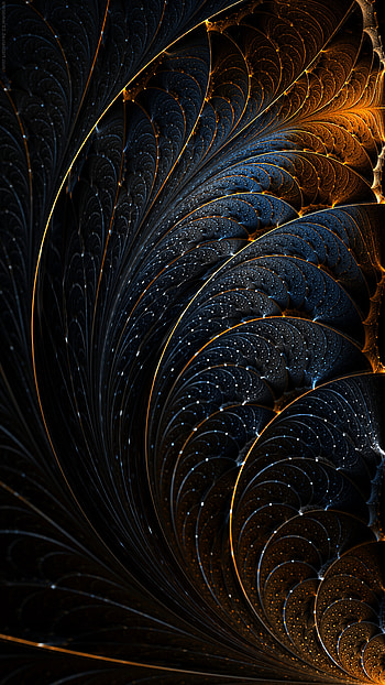 Abstract, Dark, Shine, Structure, Brilliance, Fractal, Golden HD phone wallpaper