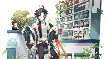 Slime Xiao Genshin Impact HD wallpaper