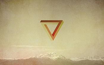 Abstract, Mountains, Waves, Triangle HD wallpaper