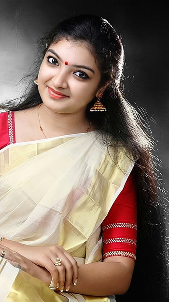 Malavika nair, malayalam actress, kerala saree HD phone wallpaper