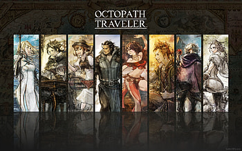 Octopath Traveler, Video Game, Alfyn Greengrass, Cyrus Albright, H'aanit (Octopath Traveler), Olberic Eisenberg, Ophilia Clement, Primrose Azelhart, Therion (Octopath Traveler), Tressa Colozone HD wallpaper